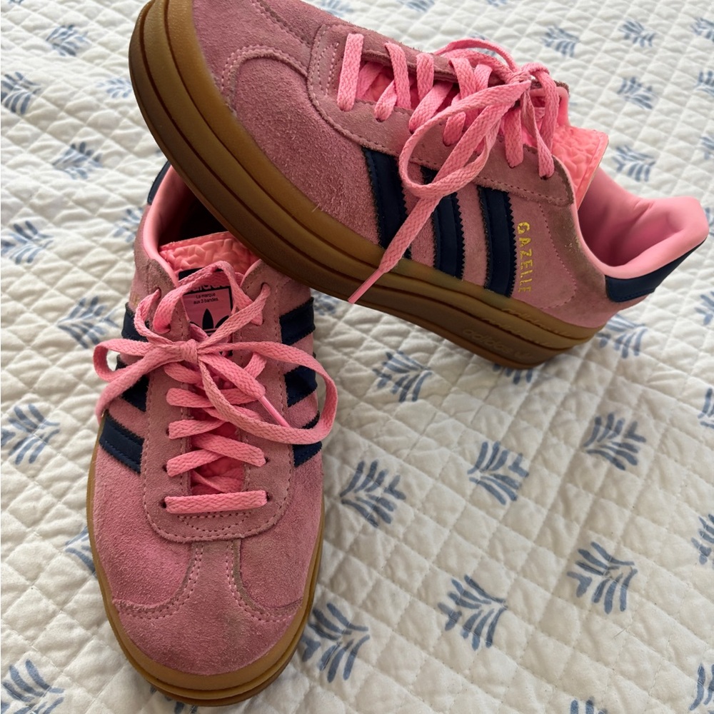 Adidas Kids Pink and Navy Sneakers